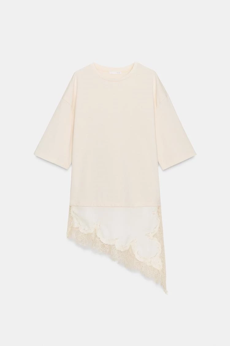 Μπλούζα με δαντέλα Zara