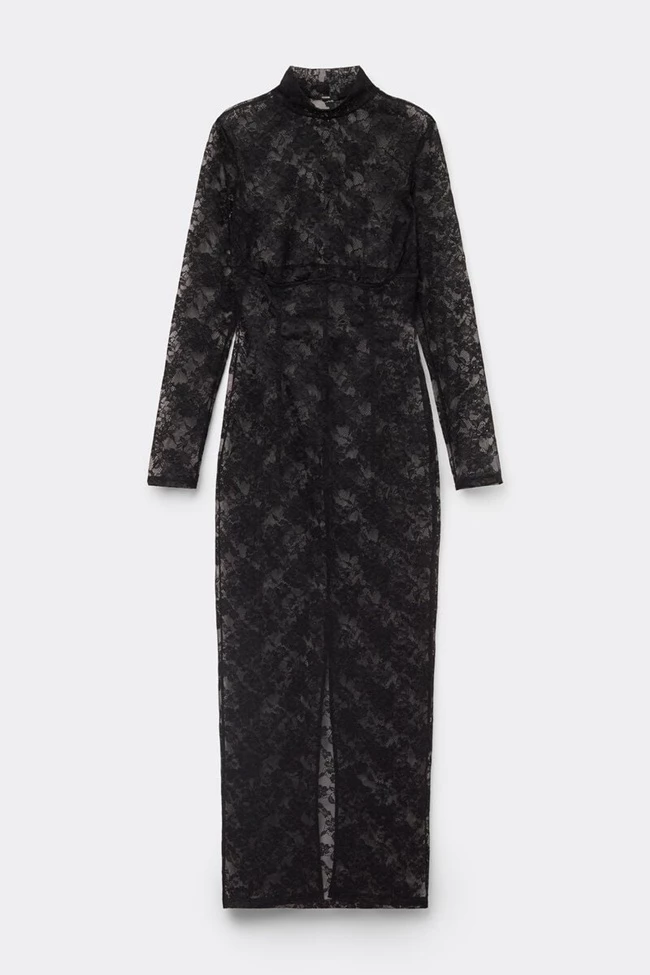 Μακρυμάνικο φόρεμα με δαντέλα, Tezenis