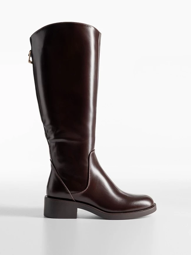 Μπότες με στρογγυλή μύτη & χαμηλό τακούνι, Bozikis