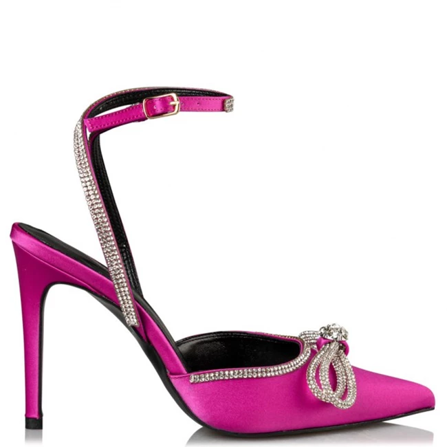 Γόβα με φιόγκο από κρύσταλλα, Envie Shoes