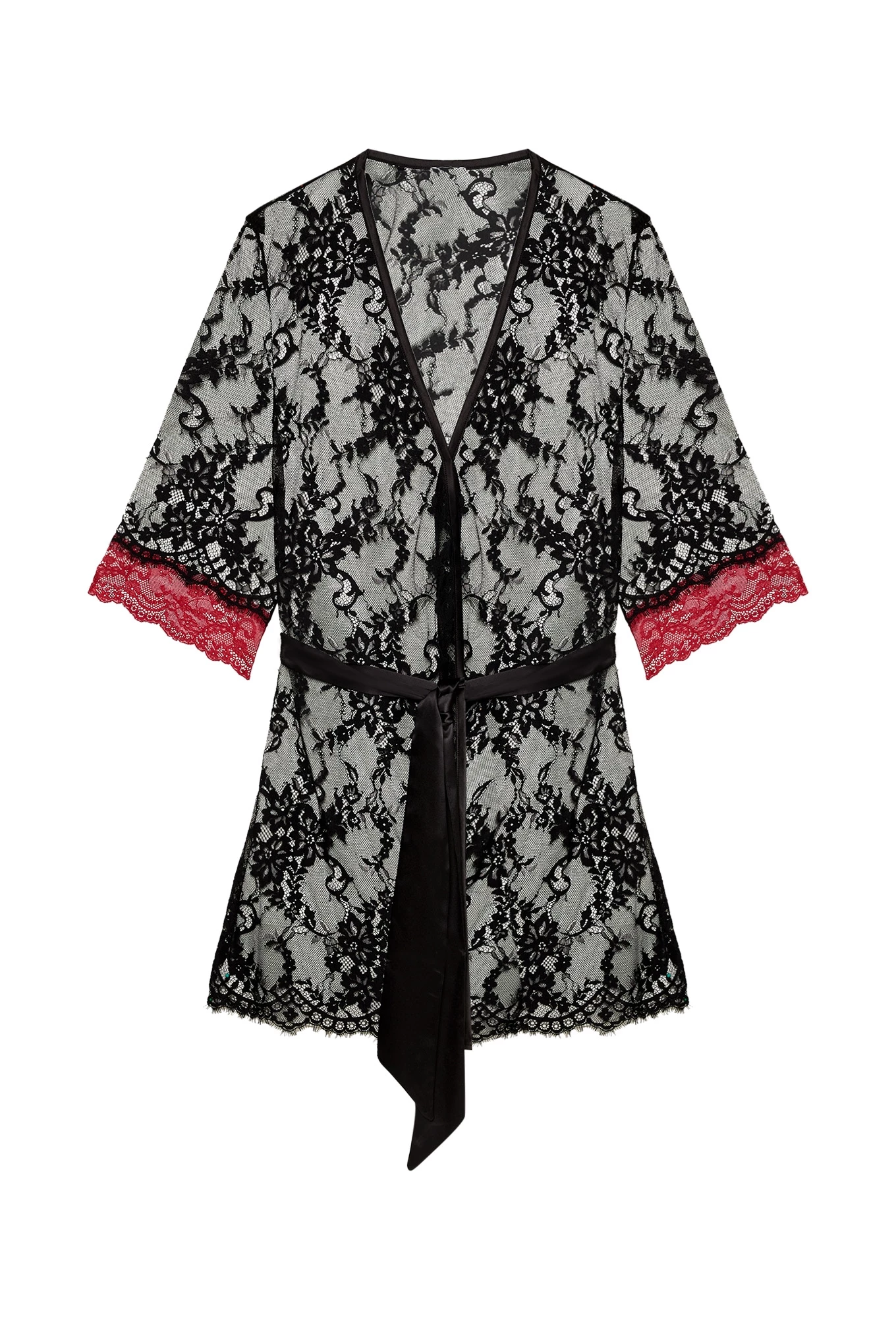 Lace kimono with satin details Romantic, Yamamay.