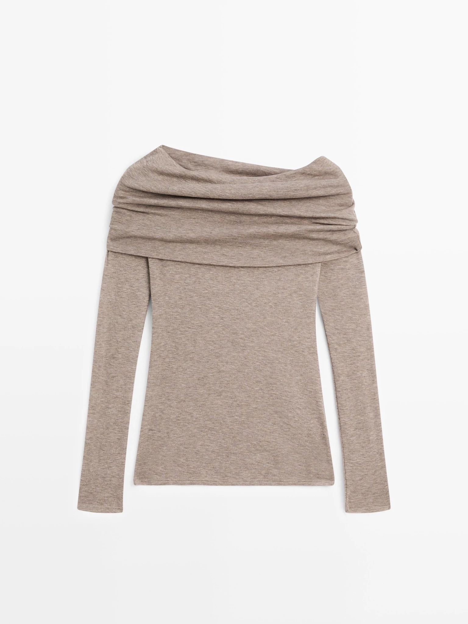 Μακρυμάνικη μπλούζα με έξω ώμους, Massimo Dutti