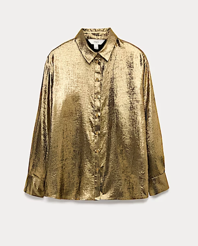 Πουκάμισο με Γιακά και Σχέδιο Foil, Marks & Spencer