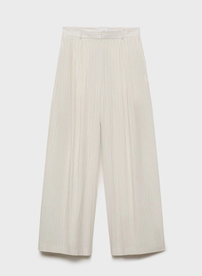 Παντελόνι wide leg με ρίγες