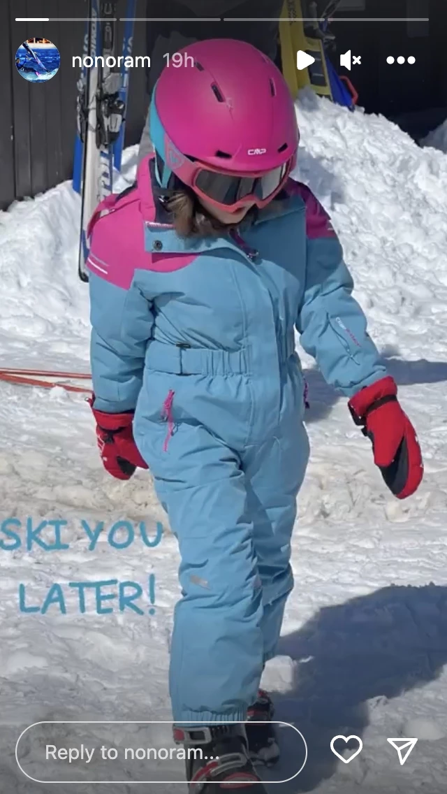 Περήφανη μαμά η Ελεονώρα Μελέτη | Απαθανατίζει την 4,5 ετών κόρη της να κάνει σκι (video)