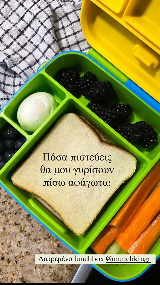 Ελιάνα Χρυσικοπούλου | Αυτό είναι το πλούσιο και υγιεινό γεύμα που παίρνουν στο σχολείο οι κόρες της