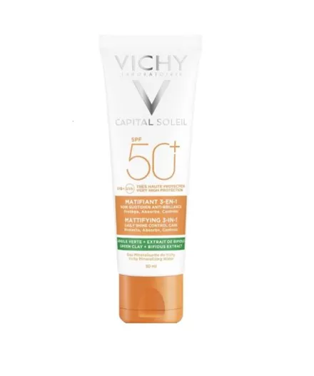 Capital Soleil Mattifying 3-in-1 SPF 50+, Vichy (στα φαρμακεία)