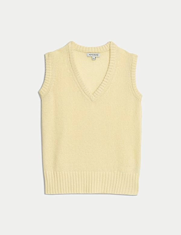 Πλεκτό γιλέκο με V-λαιμόκοψη από κασμίρι, M&S