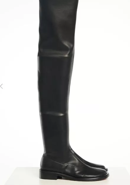 Ruched thigh-high boots-Black, PROENZA SCHOULER