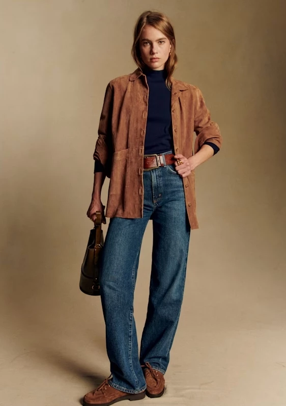 Suede jacket Sezane