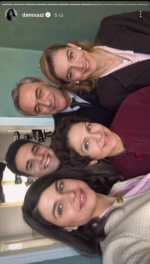 Η Δανάη Παππά στα γυρίσματα του Άγιου Έρωτα