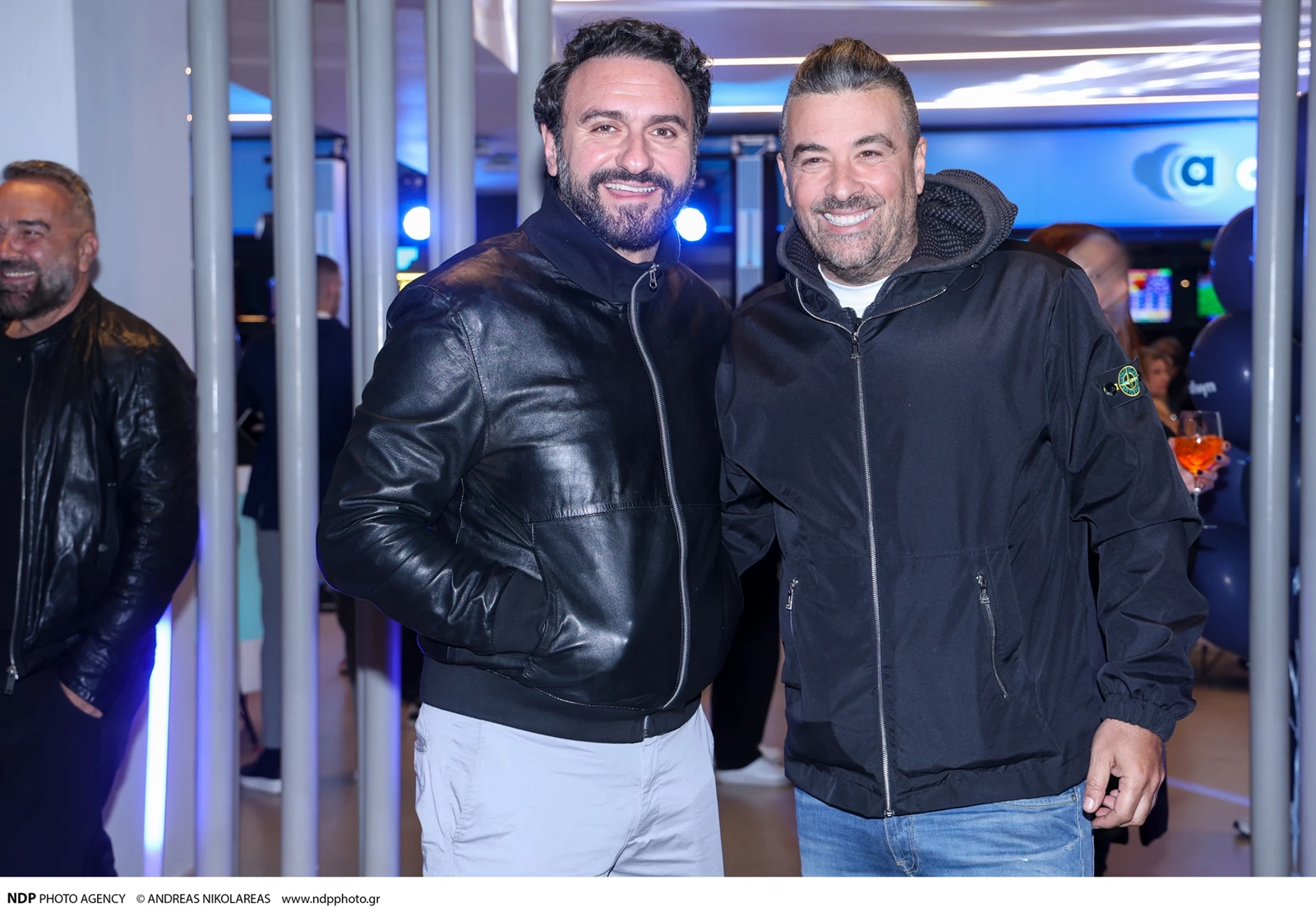 Γιάννης Αϊβάζης και Μελέτης Ηλίας στα εγκαίνια του νέου καταστήματος της Allwyn