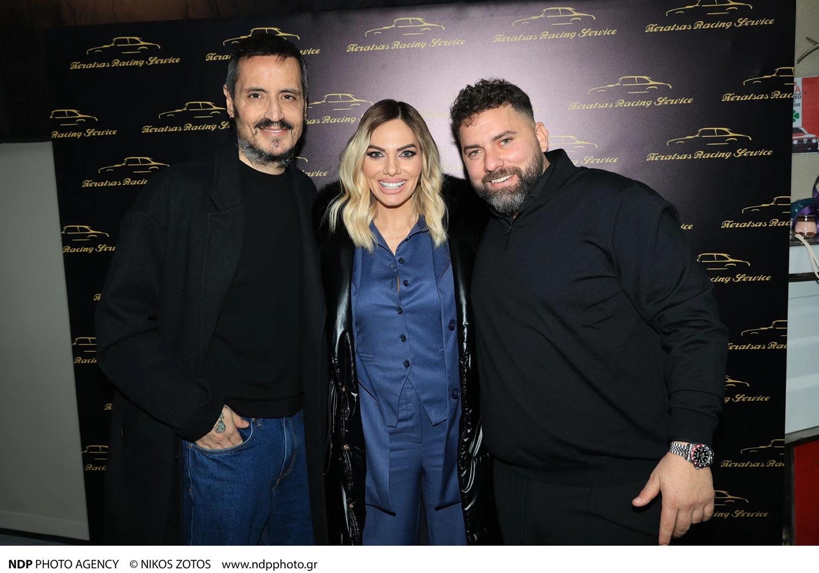 Ιωάννα Μαλέσκου, Γιώργος Κεράτσας και Νεκτάριος Σκαμνάκης σε κοσμικό event