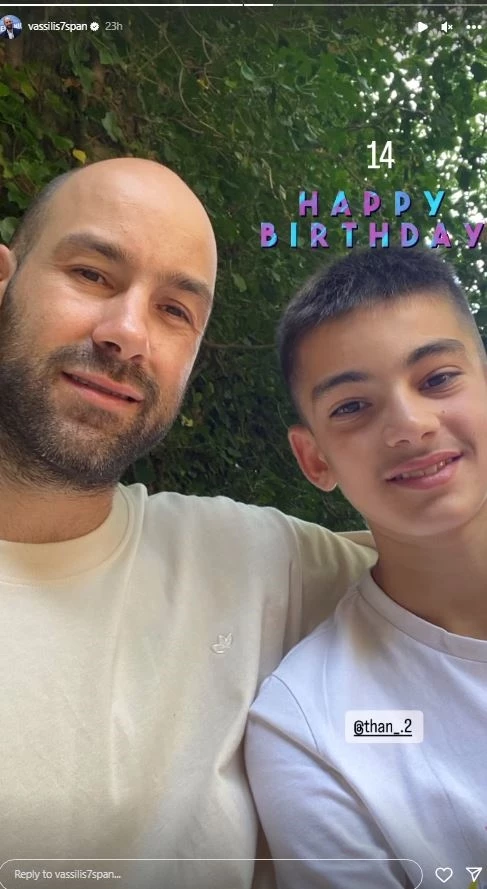 Βασίλης Σπανούλης | Οι φωτογραφίες με τον 14χρονο γιο του, Θανάση - Η απίστευτη ομοιότητά τους