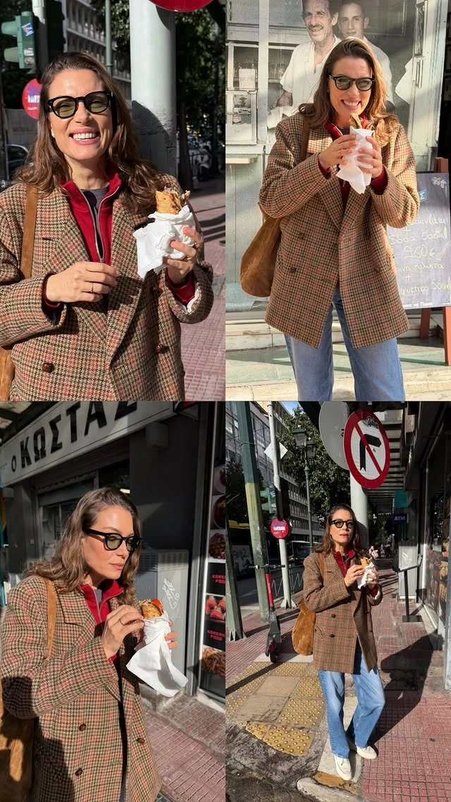 Βίκυ Καγιά | Απολαμβάνει το αγαπημένο της junk food στο κέντρο της Αθήνας