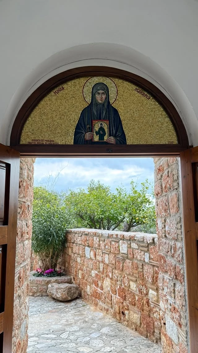 Η Σταματίνα Τσιμτσιλή στη Μονή Αγίου Εφραίμ Νέας Μάκρης