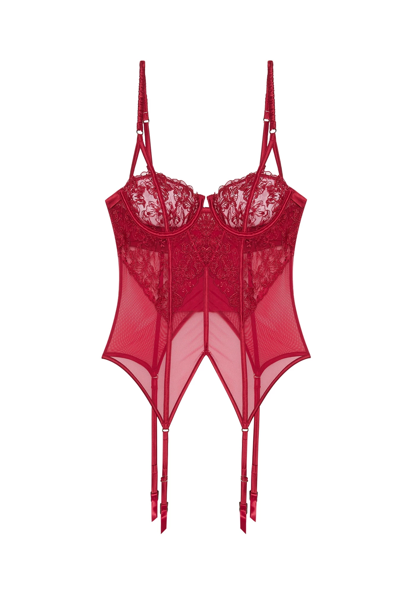 Red Bloom unlined underwire guepiere, Yamamay.
