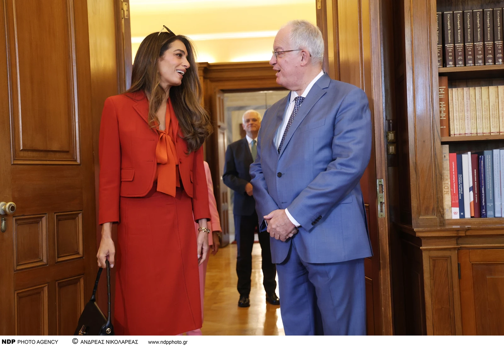 H Amal Clooney στο Προεδρικό Μέγαρο