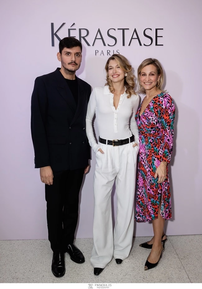 Κλέλια Ανδριολάτου, Ελένη Αναγνωστοπούλου, Brand Business Leader KÉRASTASE , Iωάννης Καζάς, Social & Advocacy KÉRASTASE
