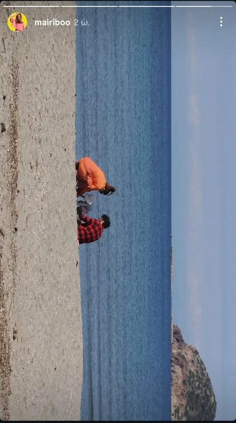 Μαίρη Συνατσάκη Ίαν Στρατής & Ολίβια Στρατή στη θάλασσα