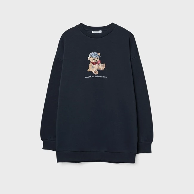 Φούτερ με κεντημένη αρκούδα