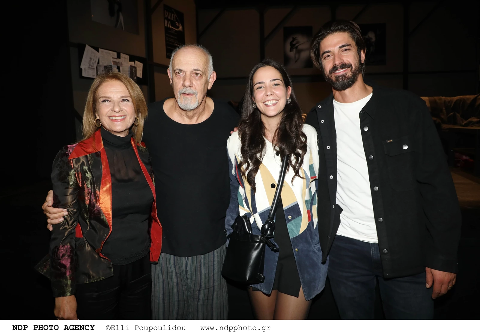 H Πέγκυ Σταθακοπούλου, o Γιώργος Κιμούλης, η Μαριάννα Κιμούλη και ο Δημήτρης Γκοτσόπουλος.