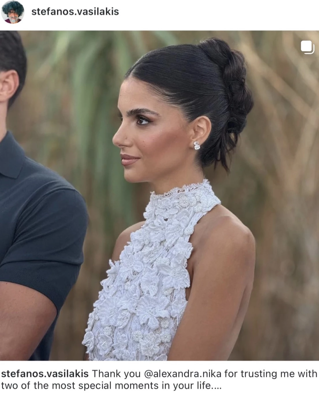 Αλεξάνδρα Νίκα χτένισμα βάφτιση