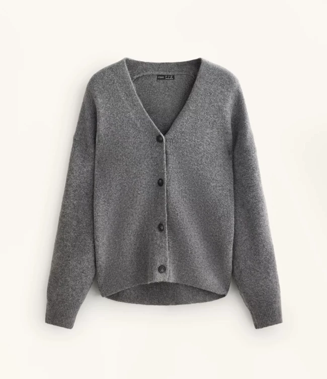 Μαλακή πλεκτή ζακέτα με κουμπιά, Oysho