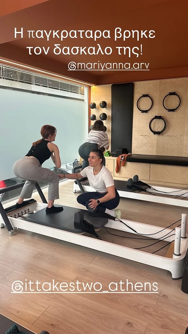 Η Κλελια Ρένεση στο γυμναστήριο