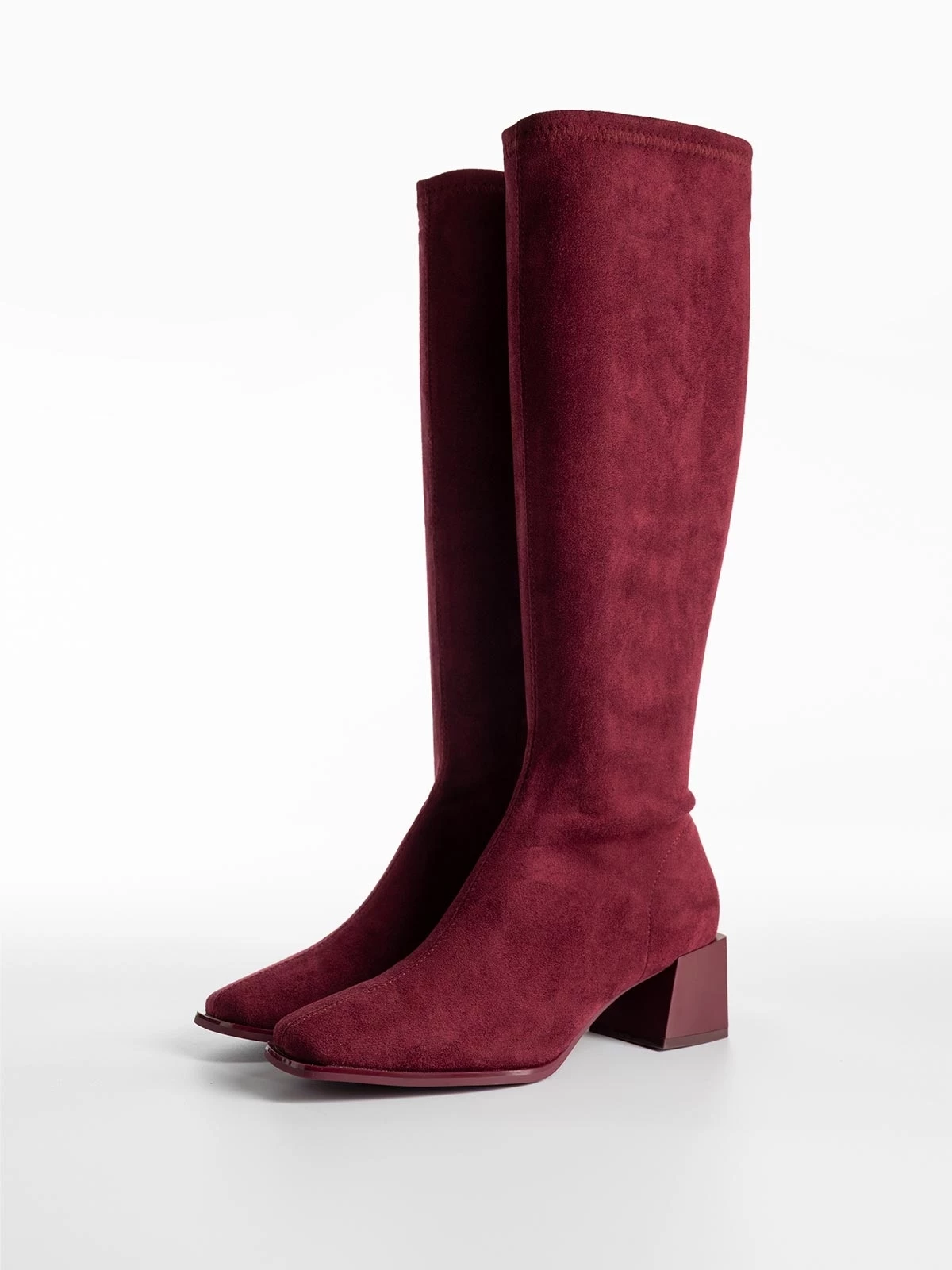 Μπότες suede κάλτσα με χοντρό τακούνι, Bozikis.