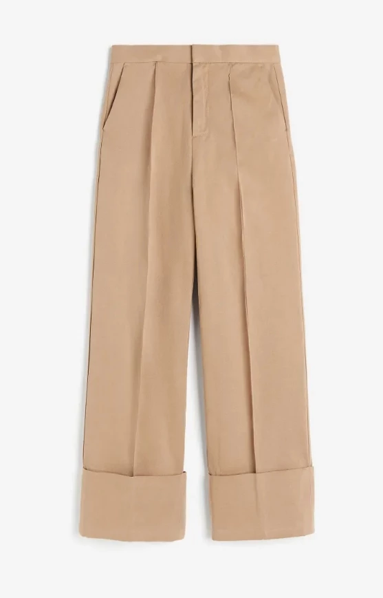 Σερζέ παντελόνι με τσάκιση H&M