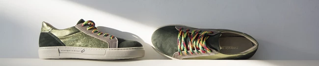 Green- metallic sneakers, evangelia drosi