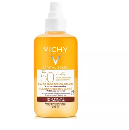 Capital Soleil Luminosidad Αντηλιακό Water Spray για Λαμπερό Μαύρισμα SPF50, Vichy