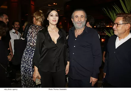 Ο Λάκης Λαζόπουλος με τη Monica Bellucci