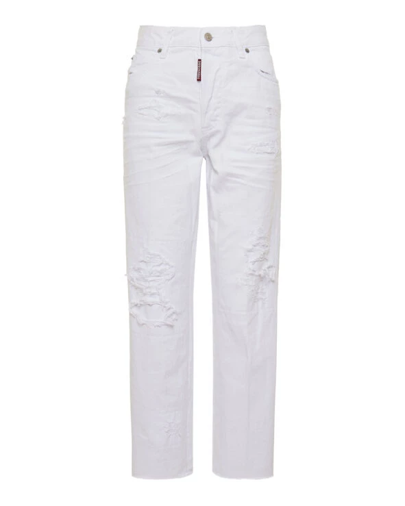 Λευκό ντένιμ παντελόνι σε ίσια γραμμή, Dsquared2