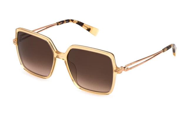 Oversized τετράγωνα γυαλιά ηλίου Furla, De Rigo Hellas.