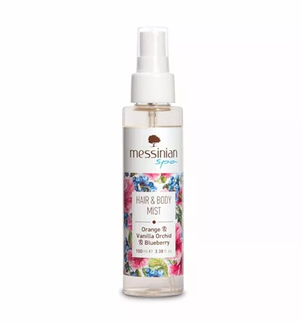 Ηair & Βody Μist Orange, Vanilla Orchid & Blueberry, Messinian Spa (στα φαρμακεία)