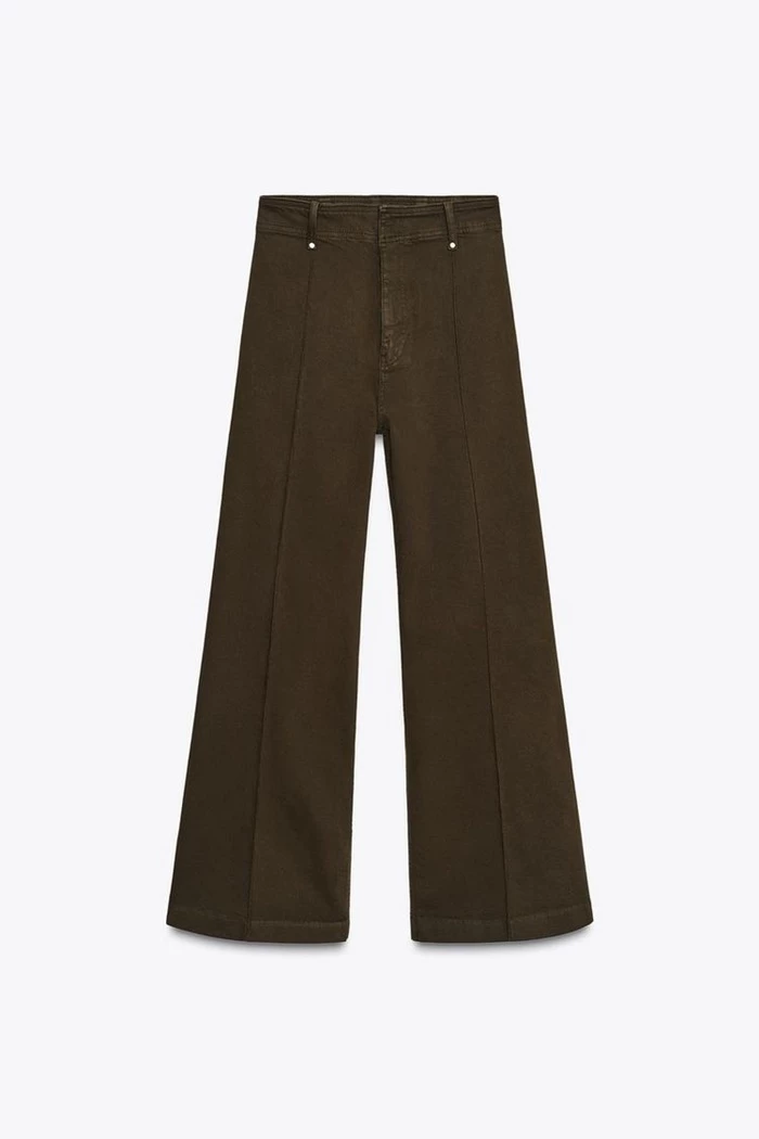 Ψηλόμεσο τζιν με φαρδύ μπατζάκι, Zara