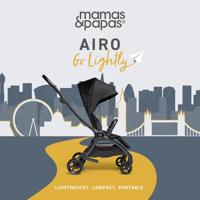 Το νέο καρότσι AIRO της Mamas & Papas είναι το ιδανικό για όλες τις μετακινήσεις