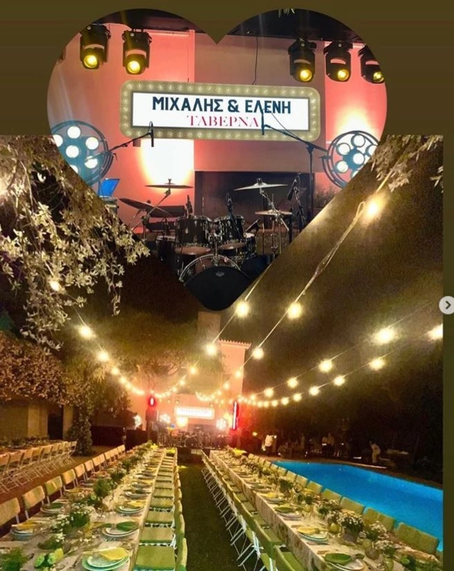 Φαίη Σκορδά | Με total white look σε "αυτοσχέδια" πριβέ ταβέρνα