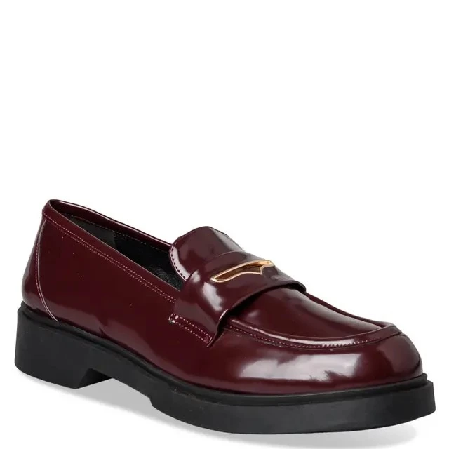 Envie loafers Ελληνικής παραγωγής συνθετικό λουστρίνι με χαμηλό τακούνι Collection F/W 24-25