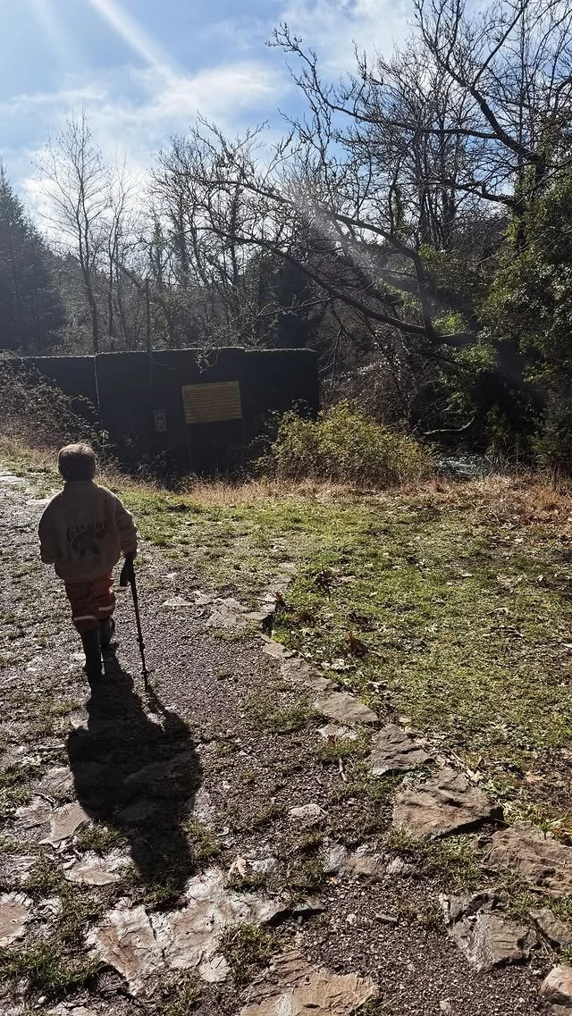 Η Τζένη Μπαλατσινού με τον γιο της στη φύση