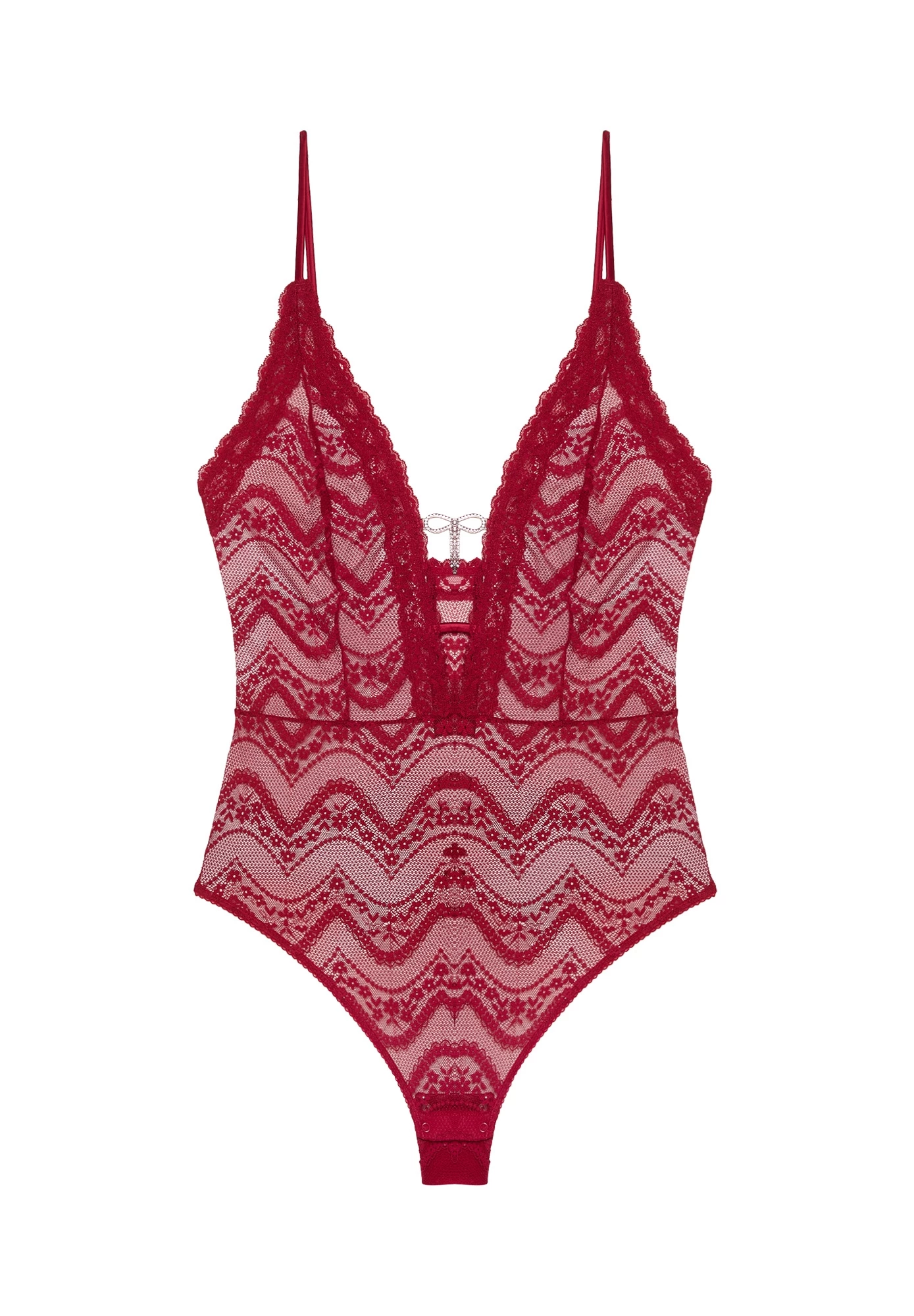 Red lace bodysuit Xmas Jolly, Yamamay.