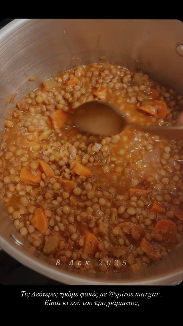 Η Τζένη Μελιτά μαγειρεύει φακές