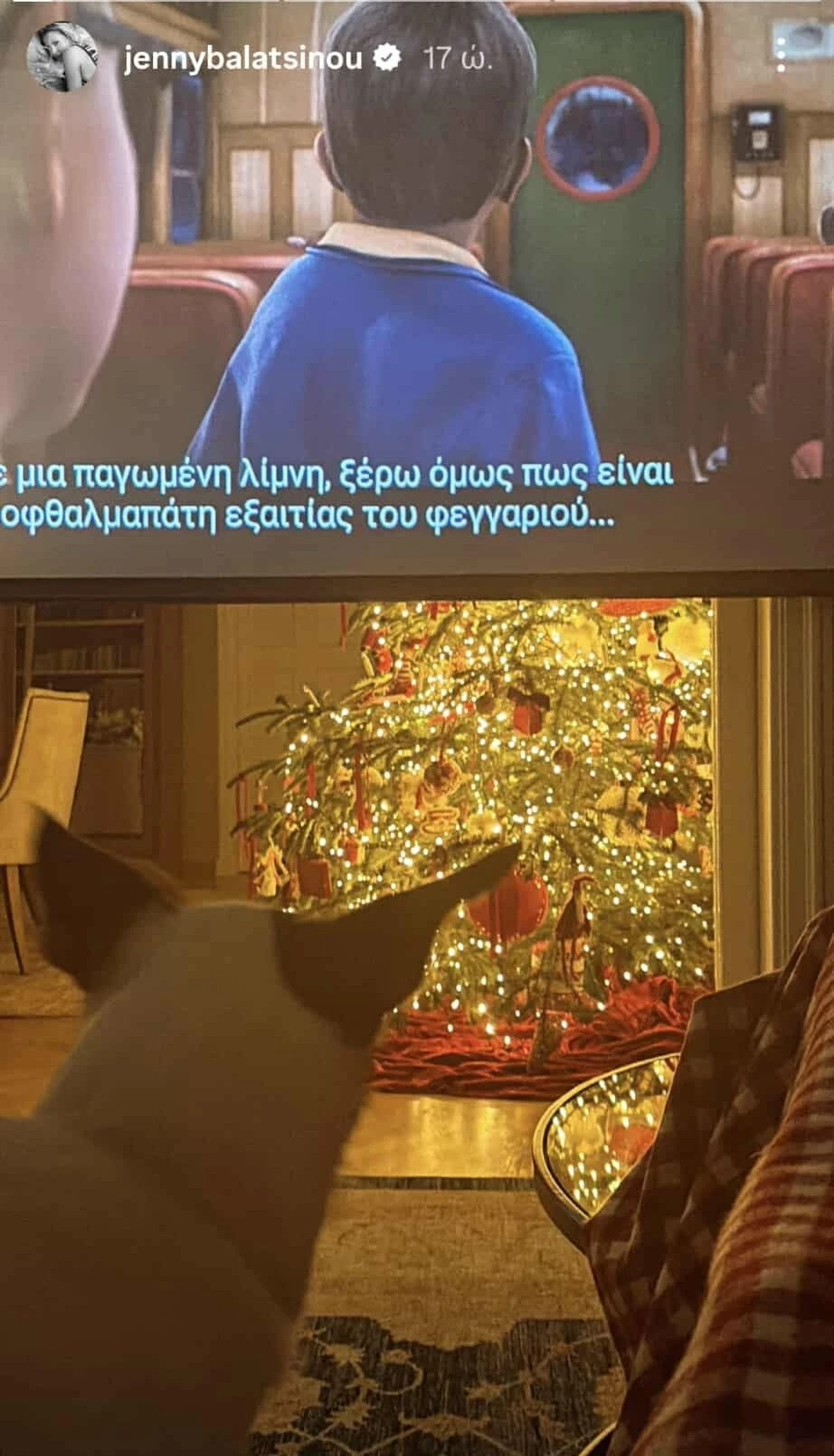 Τζένη Μπαλατσινού | Η cozy γωνιά στο στολισμένο σαλόνι του σπιτιού της στο κέντρο της Αθήνας