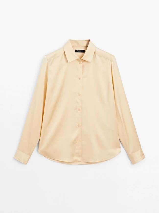 Χυτό σατινέ πουκάμισο, Massimo Dutti