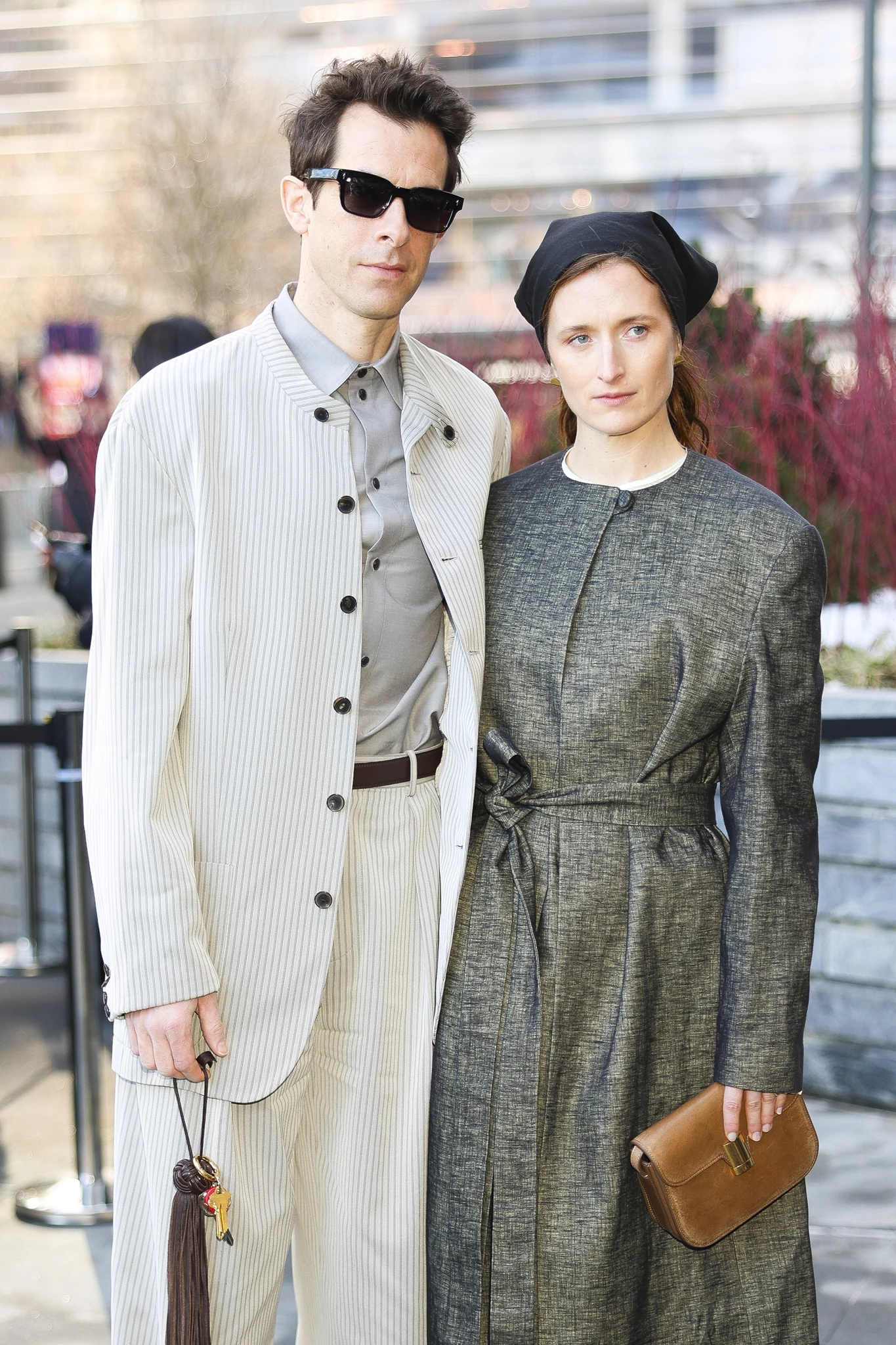 Mark Ronson and Grace Gummer attend Calvin Klein fashion show at the Shed in Hudson Yards during New York Fashion Week on February 13, 2026 in New York City.