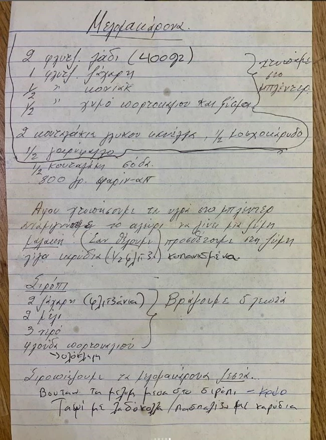 Μυρτώ Αλικάκη | H χειρόγραφη συνταγή της για μελομακάρονα έχει σίγουρη επιτυχία