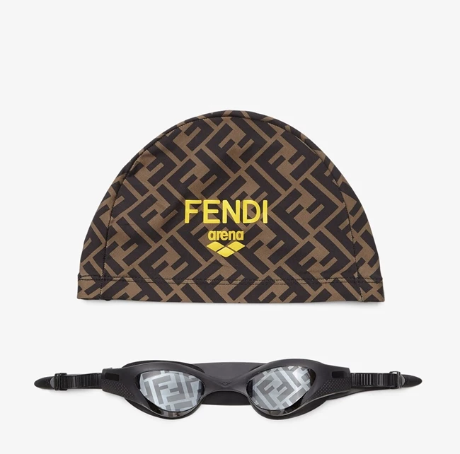 Γυαλιά και σκουφάκι κολύμβησης Fendi