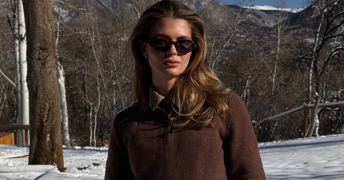 Η Μαριέττα Χρουσαλά φόρεσε το tweed πανωφόρι της Mango που απογειώνει κάθε χειμερινό look